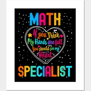 Math Specialist Appreciation Week Back To School Heart Posters and Art